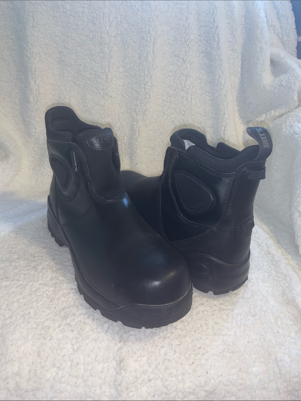 5.11 Tactical Men’s Black Leather Pull-On Tactical Boots
